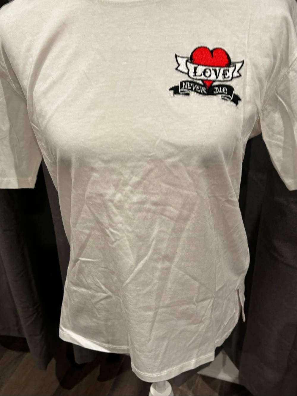 Sandro Paris "Eden Love Never Die" White Cotton T-Shirt Medium Casual Designer - Picture 4 of 13